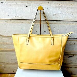 *SOLD* COACH tan Saffiano leather tote